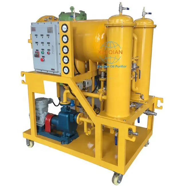 Purificador de óleo hidráulico usado de alta desidratação de separação de coalescência para remover água e partículas