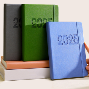 A5 dimensioni stampa Agenda datata ogni giorno settimanale settimanale copertina in pelle PU Planner diario quaderni definiti dall'utente 2025 - Product Image 1