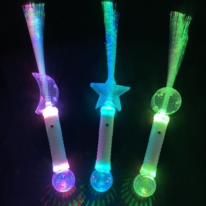Promocionais Glow Stick Piscando círculo lua sta <span class=keywords><strong>Led</strong></span> Fibra Óptica Wand - Product Image 5