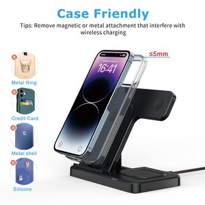 3In1 Stand Foldable 3 in <strong>One</strong> Portable Smart Phone Magnetic 3 in 1 Wireless <strong>Charger</strong> for Iphone Watch Mobile Phones - Product Image 5