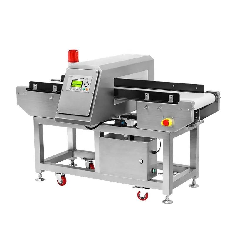 Endüstriyel yüksek doğruluk otomatik konveyör bant Metal dedektör makinesi gıda Metal dedektör makinesi hem kuru hem de ıslak gıda için