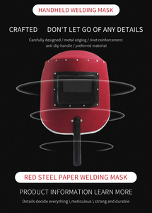 直接工場PPE産業用レッドハンドヘルド溶接ヘルメット溶接機用個人用保護フェイスシールド - Product Image 3