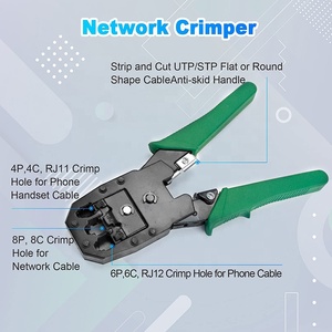 Kit di strumenti di manutenzione per la riparazione di cavi di rete 11 in 1 Kit di crimpatura per cavi Ethernet portatile con uno strumento di crimpatura Ethernet - Product Image 2