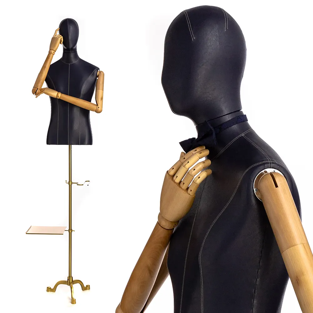 CARLOS-B Wood Arm Adjustable male Mannequins men Upper-body Window Display Model man Mannequin