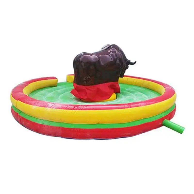 Máquina de toro inflable para juegos de parque de atracciones, toro mecánico de rodeo con colchón de aire de arena, máquina de montar en Toro