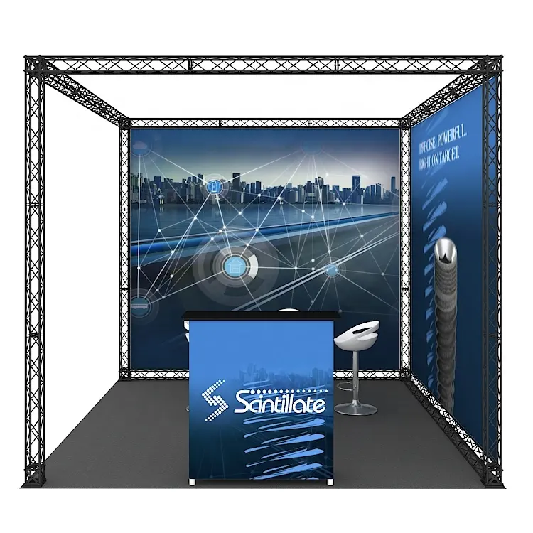 Exhibidor Modular de aluminio para Feria, nuevo diseño personalizado, portátil, 10x10