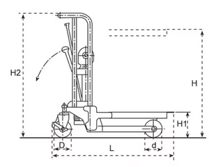 Vendita calda 200kg 400kg di carico di sollevamento portatile Stacker Mini piccola mano manuale piattaforma Stacker - Product Image 5