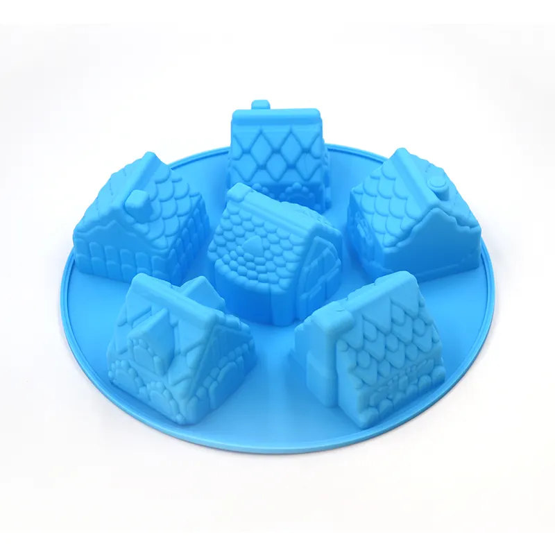 Lovely House Shape Silicone Baking Pastry DIY Cake Cookie Desert Mould Bake Pan For Children