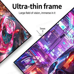 Pantalla de marco fijo con bisel ultrafino de 1cm, tela 8K con sonido acústico, tejido blanco, pantalla de proyección acústicamente transparente - Product Image 4
