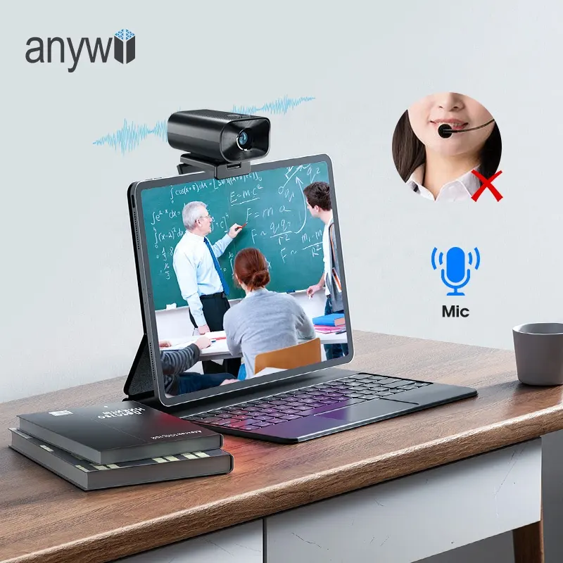 Anywiiプロモーション価格HD Webカメラ360 Angel Degree USBビデオカメラWebカメラ1080P for Video Conference Broadcast Web Camera
