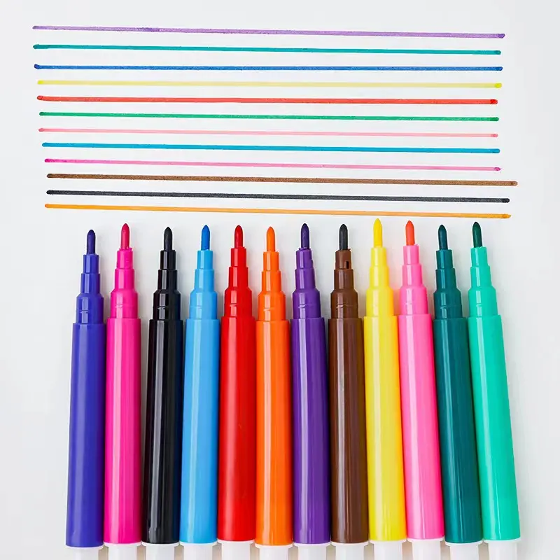 저렴한 가격 짧은 미니 물 색칠 펜 맞춤 포장 어린이를위한 DIY 그래픽 마커