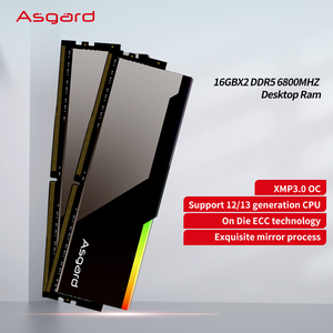 แอสการ์ด Bragi DDR5 32G Ram 6800Mhz (16GX2) ไฟกรณีระบายความร้อนด้วยน้ำ Rgb สีดำ X.M.P 3.0เดสก์ท็อป Ddr5 Ram 6800mh - Product Image 2