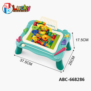 Luckytoys <strong>New</strong> <strong>Write</strong> Board and Track Blocks Toys 2 in 1 Table for Child - Product Image 5