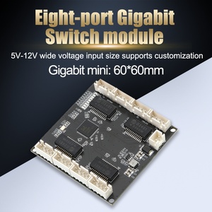HUASIFIE Conmutador Ethernet de 8 puertos 10/100Mbps Módulo de interruptor de entrada PCBA de voltaje amplio de 5-12V - Product Image 2