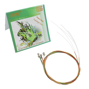 Juego de cuerdas de guitarra eléctrica IRIN E103 con 6 cuerdas de luz Alambre de acero recubierto de color Instrumentos de cuerda Piezas y accesorios - Product Image 4