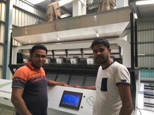 Tricromomatic RGB CCD WYCS6-384 ottico di riso Parboiled Colour Sorter macchina per riso colore di smistamento In riseria linea di lavorazione