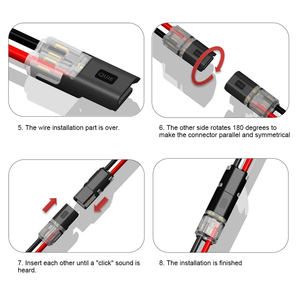 Takılabilir tel konektörler Pin 2 yollu evrensel kompakt tel terminalleri model demiryolu kablolama için çift tel Plug-in konektörü - Product Image 2
