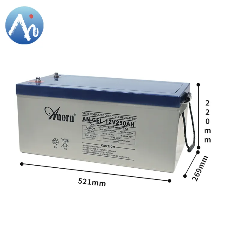 Anern Solar 12V Batterie ladegerät 200 Ah Gel Batterie