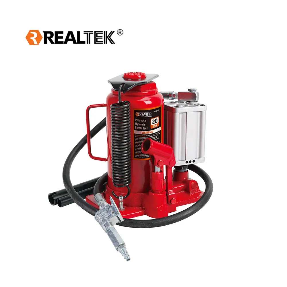 Realtek Car Tools Heavy Duty 20 Ton Precio bajo Gato de botella hidráulica de aire neumático para uso en garaje