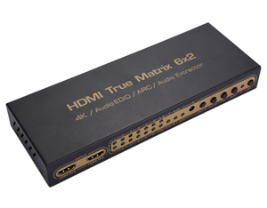 4K 6x2 HDMI Matrix 6 in 2 Out HDMI Switch Switcher Splitter Video Converter True Matrix 3D ARC Coaxial Toslink Audio Extractor - Product Image 6