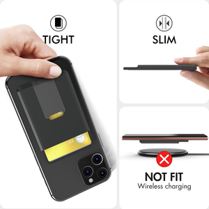 AhaStyle กระเป๋าสตางค์ซิลิโคนพร้อมที่ใส่,สำหรับ Apple & Samsung & Huawei RFID กาวแข็งแรงสามารถใช้ซ้ำได้2ใบ - Product Image 3
