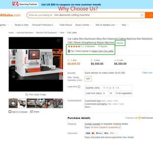 CNCプログラミング合金ホイール修理旋盤リムダイヤモンド切断機を出荷する準備ができました - Product Image 6