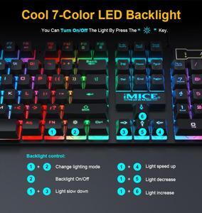 GK-490 4インチ1ワイアホアリング照明ゲーム用キーボードマウスヘッドセット - Product Image 6