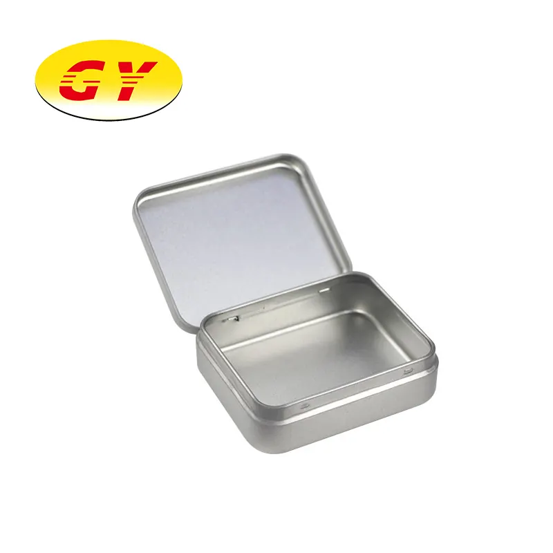 Маленькая серебряная подарочная упаковка на заказ, жестяная коробка для конфет, презервативы, металлическая коробка