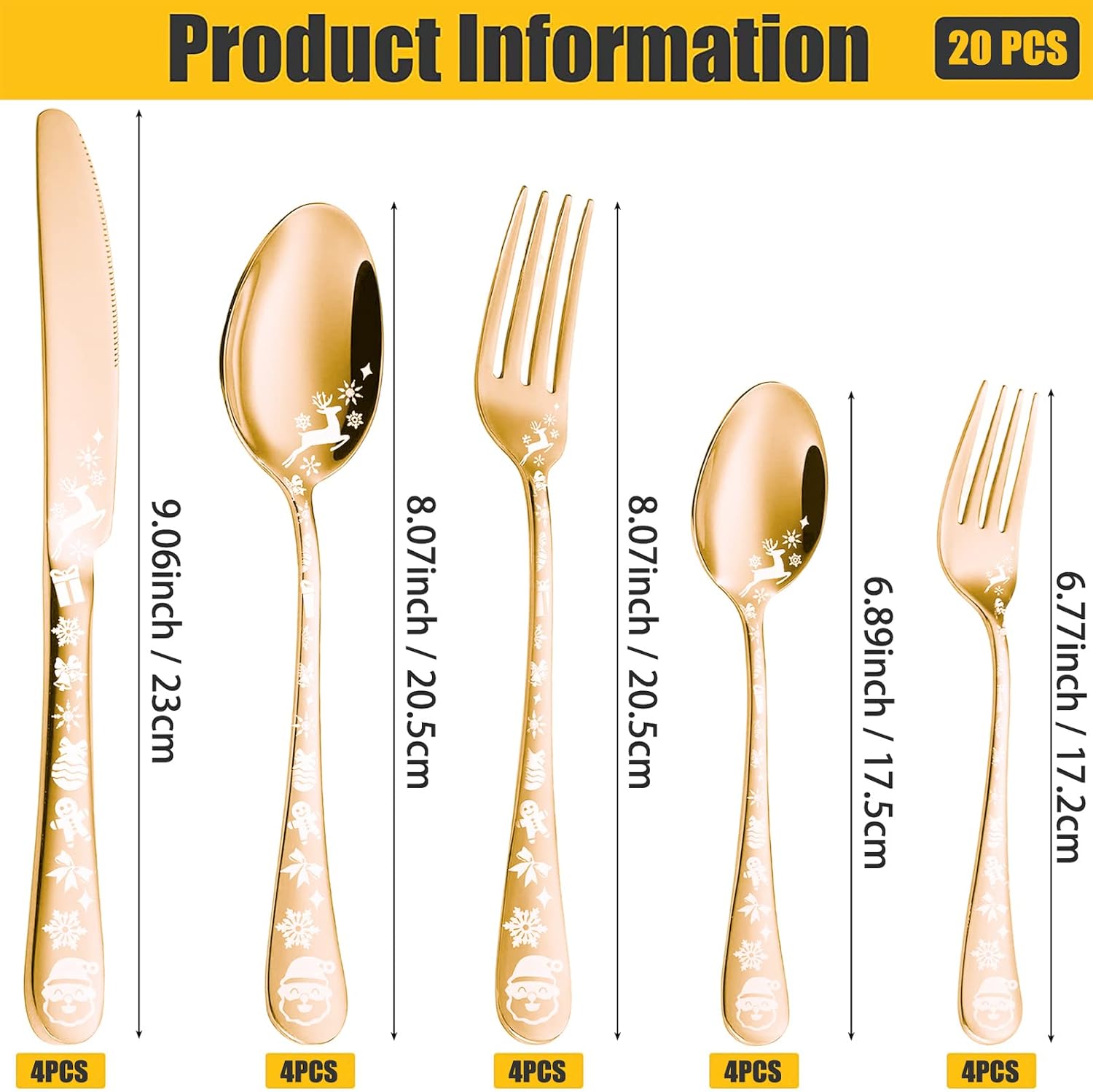 ชุดเครื่องใช้บนโต๊ะอาหารคริสต์มาส-โรสโกลด์