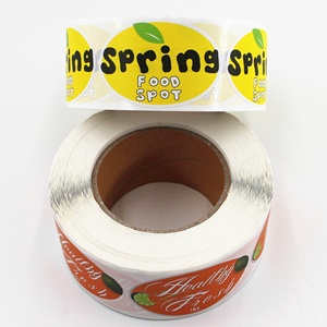 Customize Label Stickers <strong>Oval</strong> Label Waterproof Labels Adhesive Stickers in Rolls Matt Sticker for Food Package - Product Image 4