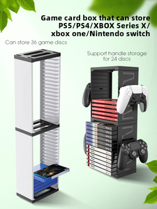 แท่นวางดิสก์เกมสองชั้นสำหรับ Data Frog PS4 PS5แนวตั้งอเนกประสงค์สำหรับ n/xbox Series X พร้อมคุณสมบัติการป้องกัน - Product Image 2