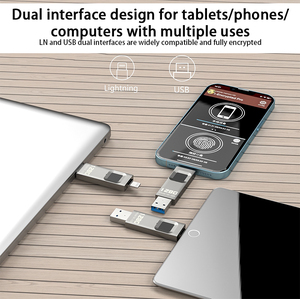 Fingerprint <strong>Encryption</strong> USB <strong>Flash</strong> Drive 256g Metal USB <strong>Flash</strong> Drive 128g Fingerprint USB <strong>Flash</strong> Drive for IPhone/iPad/PC - Product Image 4