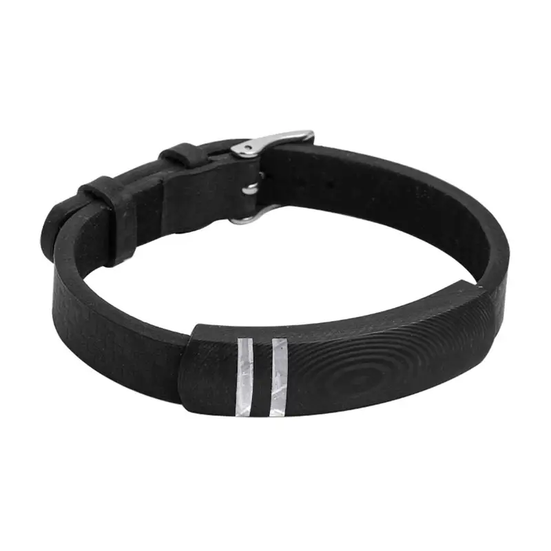 Pulseira de luxo masculina com dobra de fibra de carbono e pulseira de couro meteorito