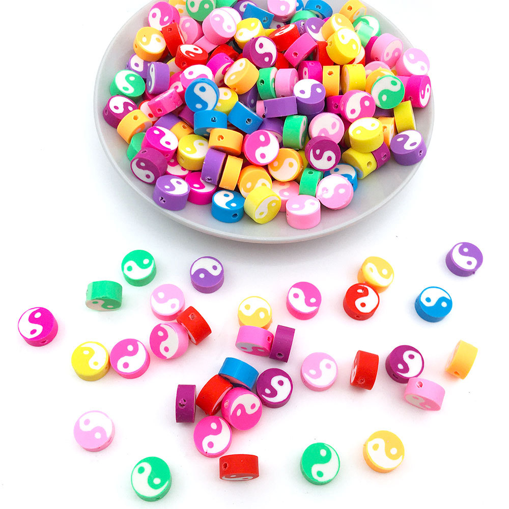 100 potins colorés de poterie molle-14046