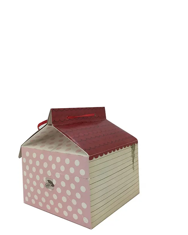 크리스마스 맞춤형 케이크 상자 사용자 정의 인쇄 섬세한 장식 케이크 상자 크리 에이 티브 디자인 집 모양 컵케익 상자