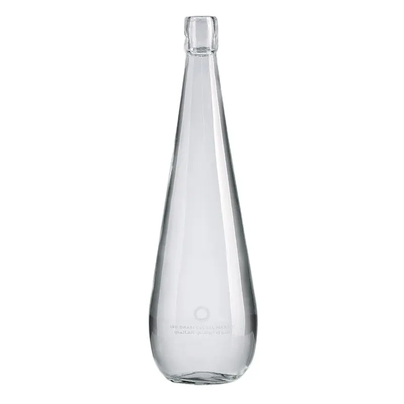 Botella de cristal personalizada para licor, 500ml, 750ml, 1 litro