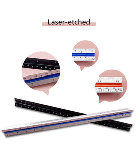 Mimari mühendislik ölçme plastik üçgen cetvel taslak - Product Image 4