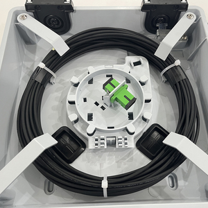 Caja de terminales de entrada de fibra FTTH Caja de almacenamiento de fibra óptica para exteriores montada en la pared Caja de almacenamiento holgada para red FTTH