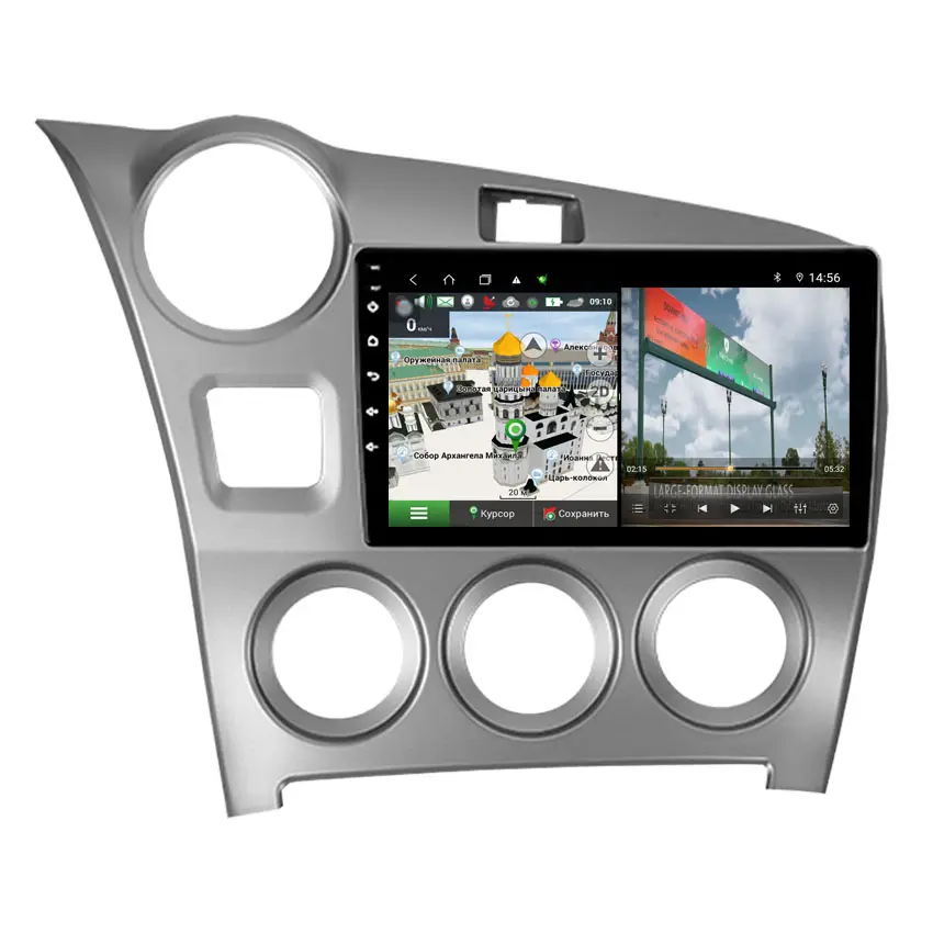 Radio mobil Stereo 4G 8 Core, DVD navigasi GPS layar Unit utama Carplay Android 4G 8 Core, untuk Toyota Matrix 2 E140 2009 - 2014