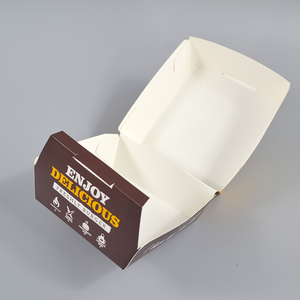 Toptan MDonalds fransız kızarmış tavuk cips Takeaway Fast Food ambalaj özel baskı Kraft Hamburger Burger kutusu - Product Image 3
