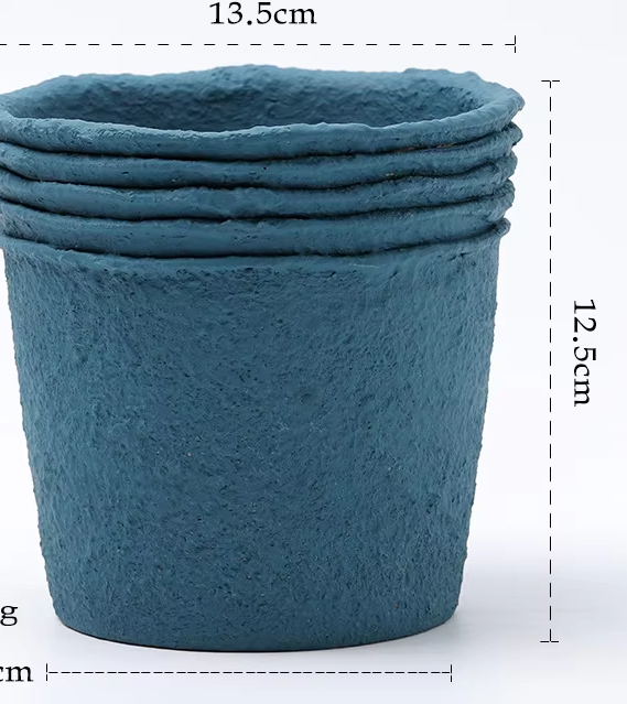 Paper Pulp Blue-Green Large Size 13.5cm