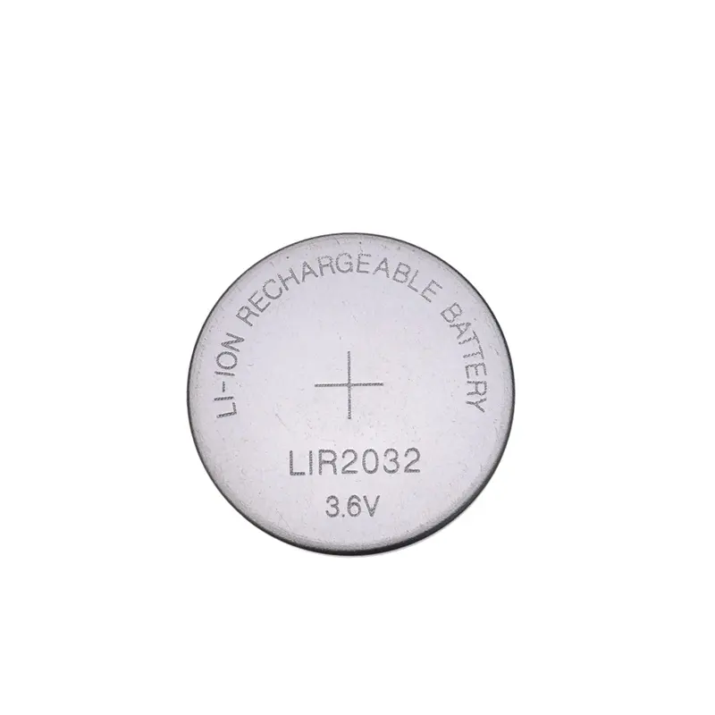 Lir2032 리튬 이온 3.7v 충전식 배터리 lir2032 솔더 탭 배터리