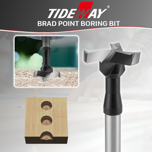 ดอกสว่านเจาะโค้งปรับได้ TIDEWAY หัวเพชรเหล็ก TCT ชุดดอกสว่านเจาะบานพับ สำหรับการตัดไม้แบบตรงกลาง - Product Image 2