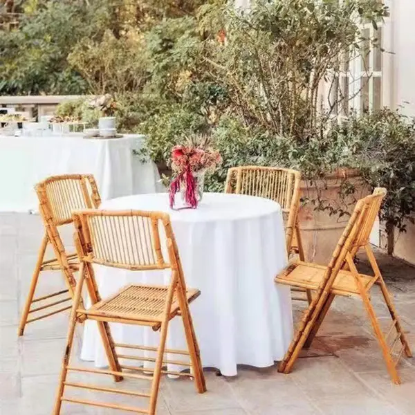 Modern design Wholesale Garden Patio Hotel Restaurant Party Event folding outdoor bamboo garden chair