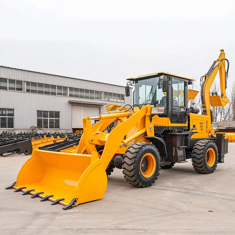 Pengiriman gratis produsen mesin EPA 4x4 Back hoe Loader retropendora Diesel roda Cina ekskavator Backhoe Loader