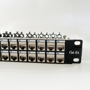 高密度1U 48端口STP FTP Cat6A接线板，带RJ45梯形插孔 - Product Image 2