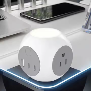 Extensor de salida de enchufe de CA múltiple de 125V y 1875W DE FÁBRICA DE Shenzhen, enchufe de cubo de escritorio multifuncional con puerto USB, cargador de pared con puerto de TYPE-C - Product Image 4