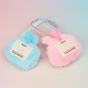 Toptan POP MART sevimli Labubu Bunny DIY kız kalp kolye çanta kolye aksesuarları peluş bebek karikatür Anime Labubu kolye - Product Image 4