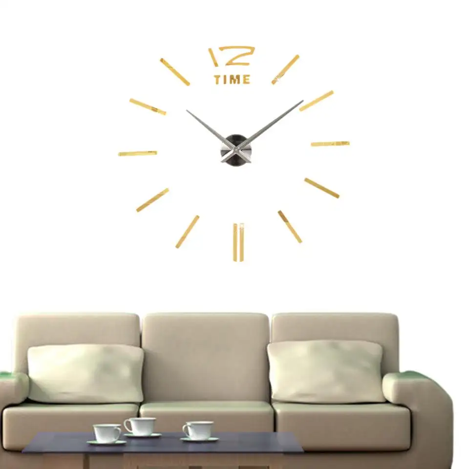 Стереоскопические римские цифровые большие настенные часы креативная гостиная спальня современная простая Настенная Наклейка настенные часы оптом