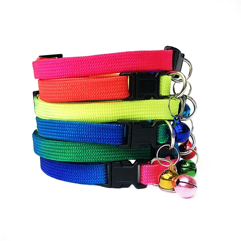 Qiji Groothandel Hond Kat Halsband Huisdier Regenboog Kraag